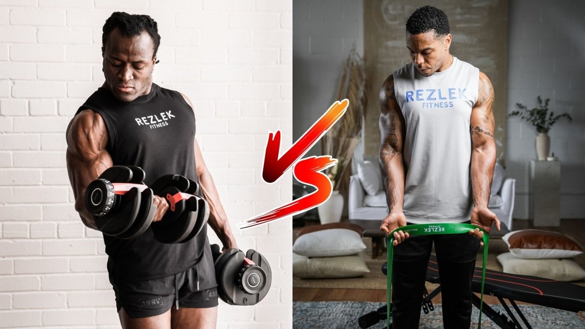 Banded Bicep Curls VS Dumbbell Bicep Curls Rezlek Fitness