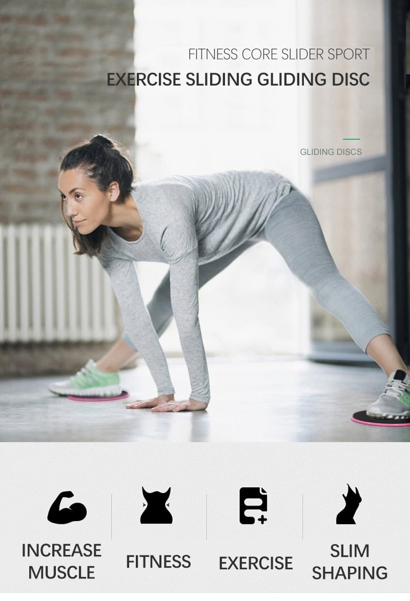 Lomi Fitness 2 Dual Sided 7” Gliding DISCS Yoga New 